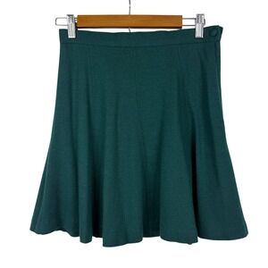 GAP‎ Wool Skirt A Line Flared Green Knee Length Made in USA Classic Women's M